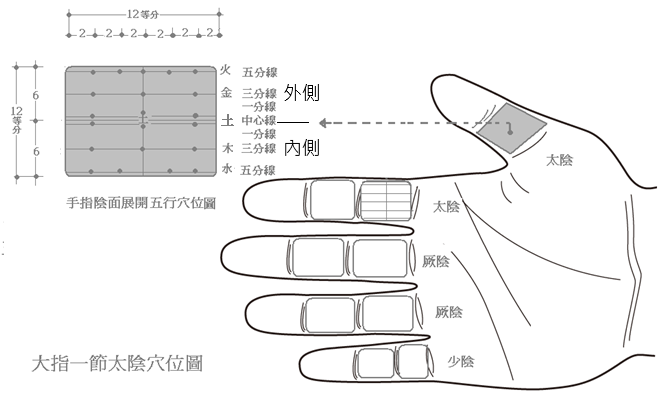 奇咳術手指穴位簡介